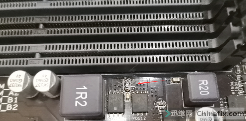 简单维修华硕Z97-K R2.0一个贴片电阻引起反复重启